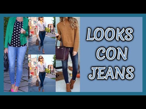 COMO LUCIR CON ELEGANCIA Y ESTILO TUS JEANS /LOOKS Y COMBINACIONES ELEGANTES CON PANTALON DENIM