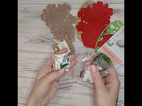 FLK-406 Набор для вышивания бисером по дереву фигурки Волшебный мухомор - фото 1 - id-p2730132017