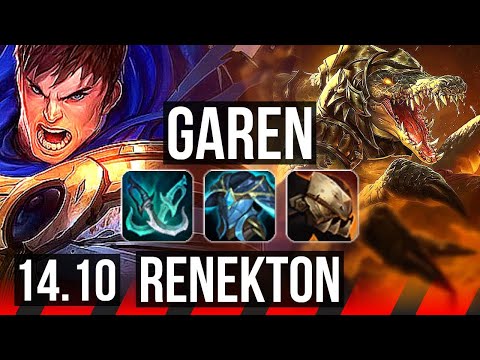 GAREN vs RENEKTON (TOP) | 7k comeback, 8/2/8, 900+ games, Dominating | EUW Master | 14.10
