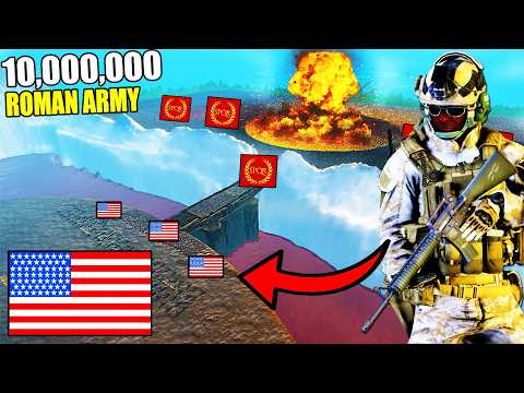 Can Modern US ARMY Hold BRIDGE vs 10,000,000 ROMAN ARMY Invasion?! - UEBS 2: Best Mods