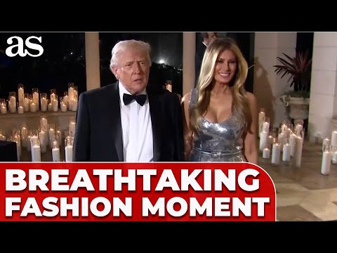 MELANIA TRUMP stuns in a breathtaking NEW YEAR'S  EVE ENTRANCE