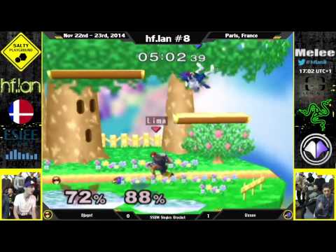 hf.lan 8 - Djagof (Cpt. Falcon) Vs. Baxon (Falco) - SSBM Singles Winners Bracket R2