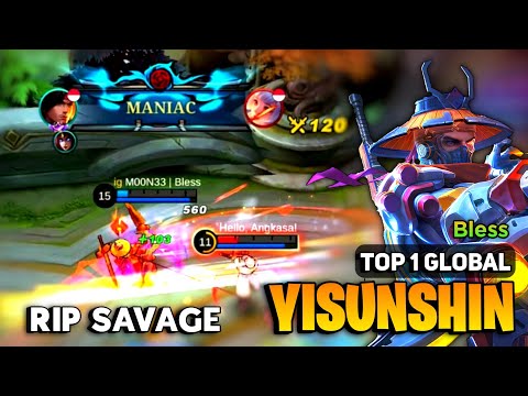 RIP SAVAGE! Fast Farm Yss Best Build 2023 [ Yi Sun Shin Top 1 Global Gameplay ] By Bless - MLBB