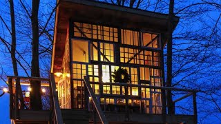 This Catskills Treehouse is Built From Salvaged Windows For Unobstructed Views