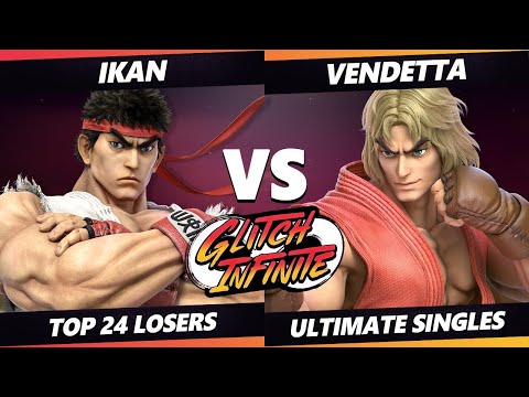 Glitch Infinite Top 24 - Ikan (Ryu) Vs. Vendetta (Ken) - SSBU Ultimate Tournament