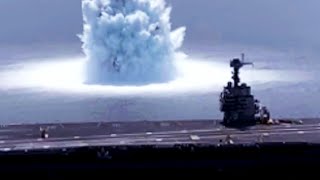 Supercarrier USS Ford LIVE UNDERWATER EXPLOSIVE Full Ship SHOCK TRIALS!