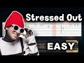 Twenty One Pilots - Stressed Out - EASY Guitar tutorial (TABS AND CHORDS)