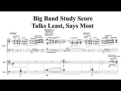 Big Band Study Score- Talks Least, Says Most by David Bennett Thomas