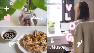vlog/14 🖨 a few days in my life (thesis, food, and plants!)