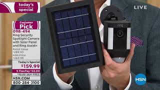 Ring Security Spotlight Camera with Solar Panel and Ring...