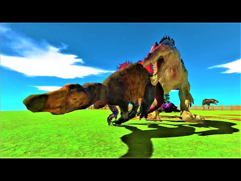 2 VS 2 CALL STRONGER FRIEND animal revolt battle simulator HERBIVORE VS CARNIVORE DINOSAURS