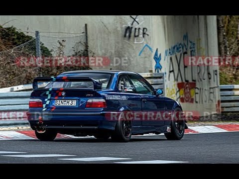 Fast Lap 2:16 min. | Nürburgring GP Track | BMW S54B32 E36 M3 | Drift with worn Dunlop Direzza