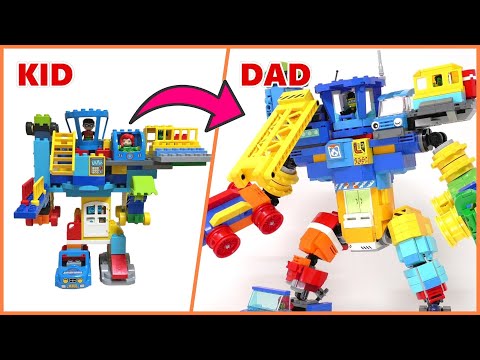 Excessively Upgrading a LEGO Robot My Son Built When He Was 3 Years Old.