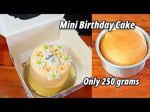 Mini Birthday Cake | Eggless Mini Vanilla Cake Easy & Quick Cake Recipe