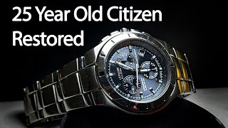 25 Year Old Citizen Watch Restored With Polishing Cleaning And Capacitor