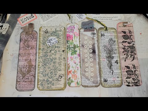 Junk Journal ~ Using Up Book Pages  Ep 13 ~ Easy Bookmarks for Junk Journals! The Paper Outpost! :)