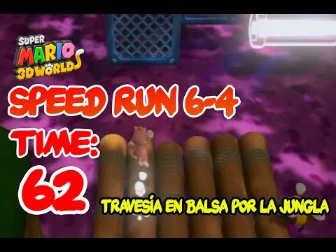Super Mario 3D World 6-4 Speedrun  | Time: 62