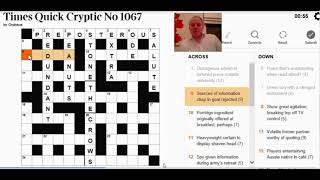 Solving the Quick Cryptic on 12th April