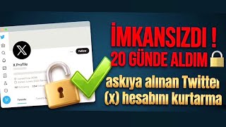 ASKIYA ALINAN TWİTTER HESABINI 24-25 GUNDE GERI ALDIM   #TWITTER #X