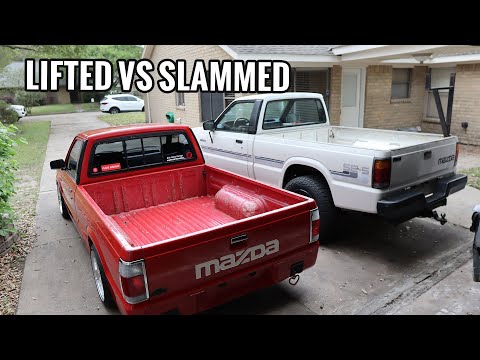 Thumbnail for Lifted vs Slammed: Height and Clearance Comparison | Mazda B2200 B2000 Flake Garage by rall, Mazda, video, WiLL, Vehicle, Truck, vide, video i