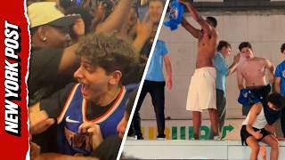 Download lagu New Yorkers Go WILD in the Streets After Knicks win NBA Finals Game 4 mp3 Download lagu New Yorkers Go WILD in the Streets After Knicks win NBA Finals Game 4 mp3