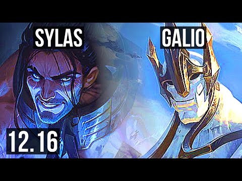 SYLAS vs GALIO (MID) | 5/1/5, 500+ games | KR Master | 12.16