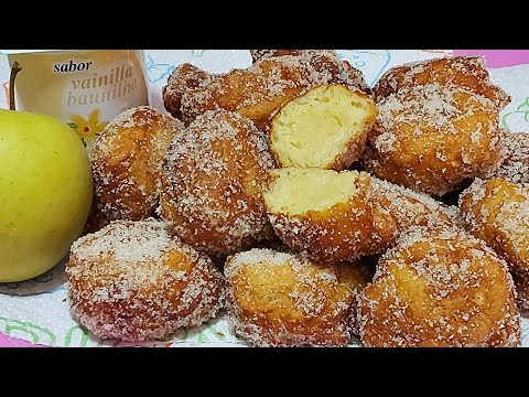 Prepara Buñuelos Sabrosos Con Yogur y Una Manzana