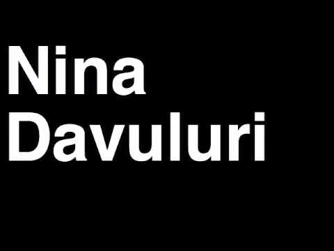 How to Pronounce Nina Davuluri Miss America 2013