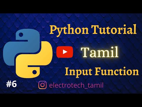 Get A Input From User Input Function Python Tutorial Tamil 6