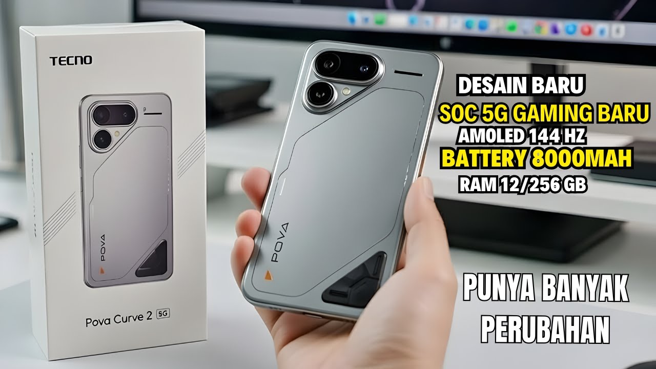 INOVASI GILA‼️TECNO POVA CURVE 2 RILIS | BAWA BATERAI 8000MAH SPEKNYA ELIT