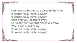 Cowboy Junkies - It Doesn&#39;t Really Matter Anyway Lyrics