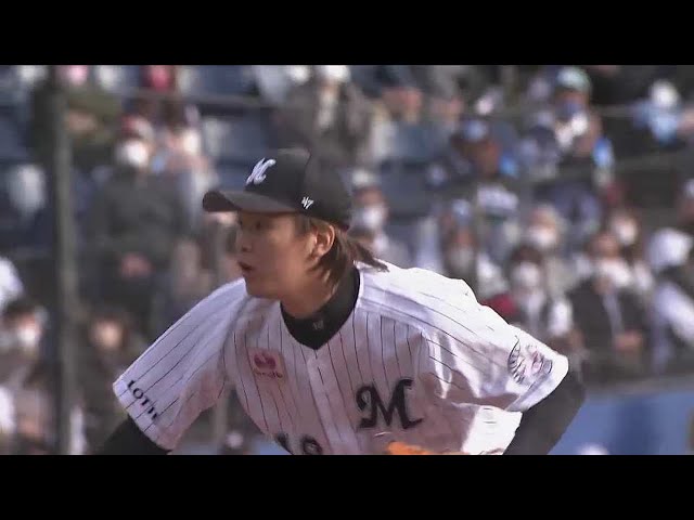 【6回表】マリーンズ・二木康太 ピンチでも動じないピッチングを見せた!! 2022年4月2日 千葉ロッテマリーンズ 対 埼玉西武ライオンズ