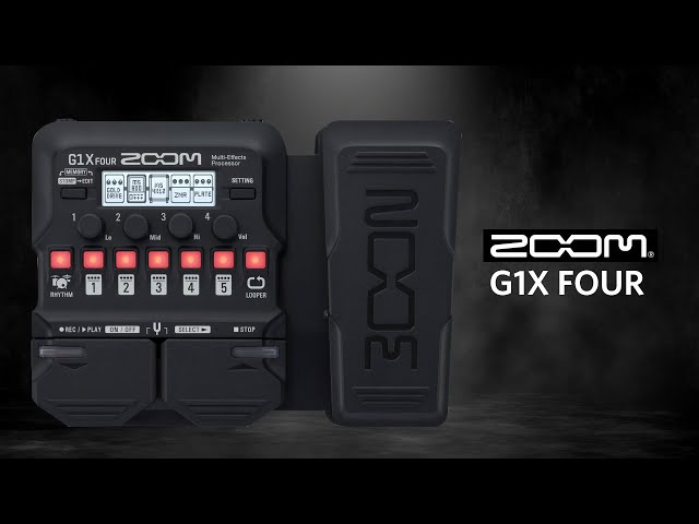 Vídeo relacionado con Zoom G1X FOUR Pedal multiefecto para guitarra con pedal de expresión, con 70+ efectos, modelado de amplificadores, looper, caja de ritmos, afinador, alimentado por pilas