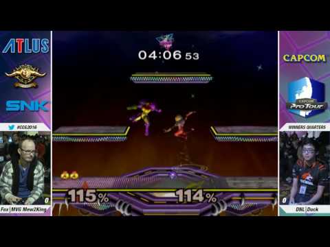 CCG2k16 SSBM Singles    Winners Quarters   FOX MVG Mew2King vs DNL Duck