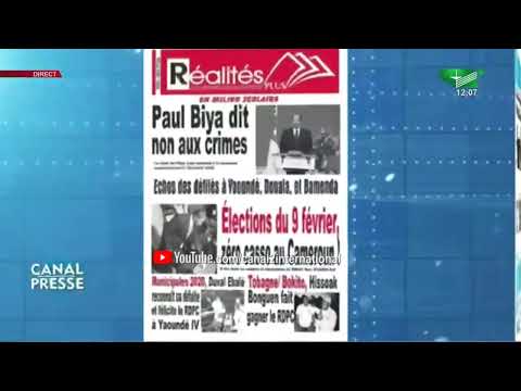 CANAL PRESSE du 16/02/2020