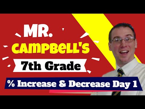 7th Grade Math Lesson 5 Percent Increase And Decrease