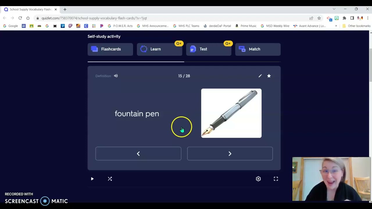 School Supply Vocabulary