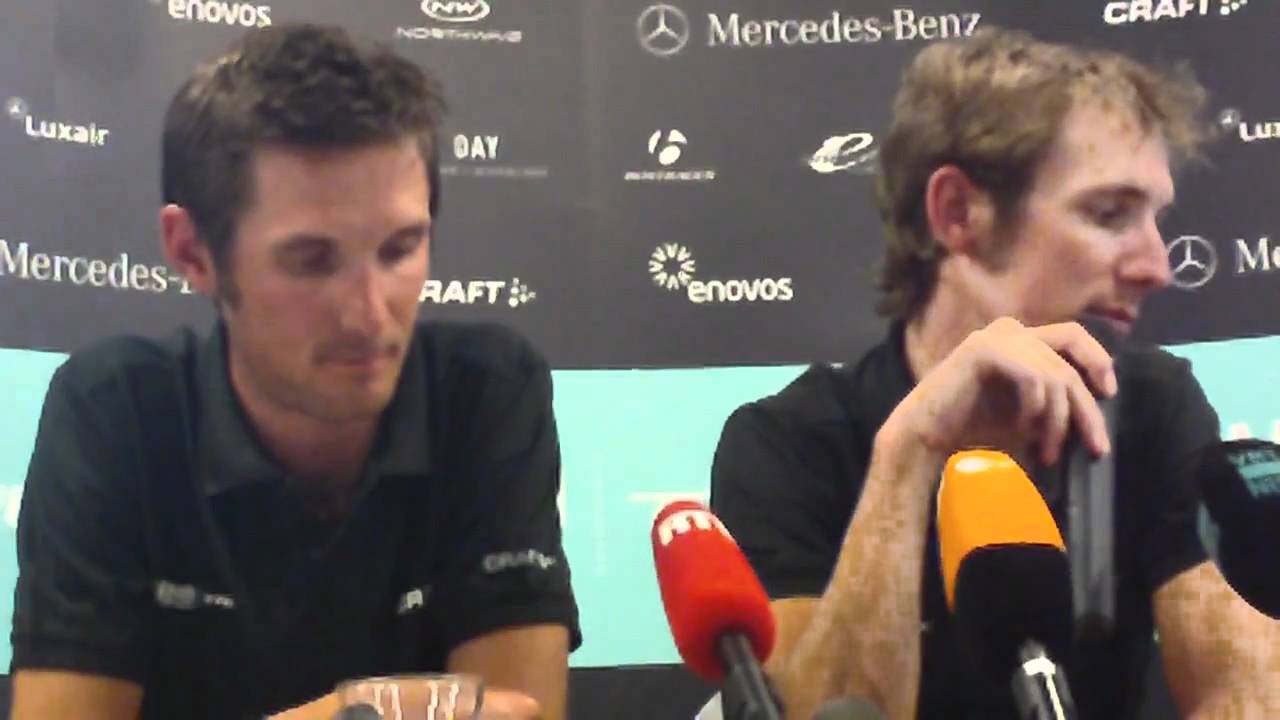 Schleck press conference ahead of Liege-Bastogne Liege. video 4 - YouTube