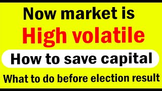 High volatile in market | How to save capital | how to trade before and after result