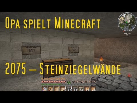 Opa spielt Minecraft 2075 – Steinziegelwände
