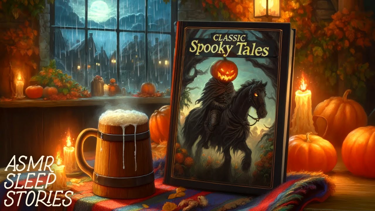 Classic Spooky Tales & Legends | Halloween Audiobooks with Rain Ambience | Fantasy Bedtime Stories