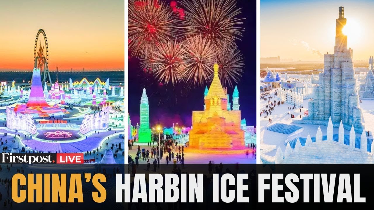 Harbin Ice Festival LIVE: Artists Carve Sparkling Ice Into Wintry Sculptures | Biggest Ice Festival