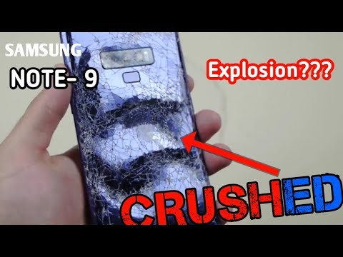 Samsung galaxy note 9 CRUSHED,HAMMER and KNIFE Test,experiment