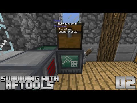 Surviving With RFTools :: E02 - Using The Builder As A Quarry