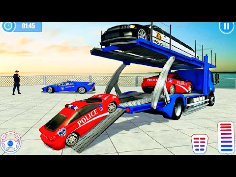 Police Car Transport Cargo Plane Simulator Gameplay