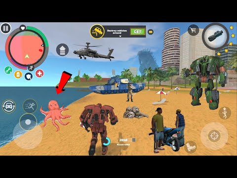 Rope Hero: Vice Town (Transformer Ball Fight Huge Octopus) Robot Ball vs Tanks - Android Gameplay HD