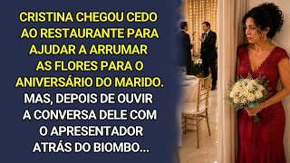 Ao chegar cedo pra ajudar a organizar a festa de aniversário, Cris ouviu uma conversa do marido...