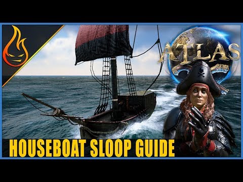 Atlas MMO Sloop Houseboat Ship Build Guide