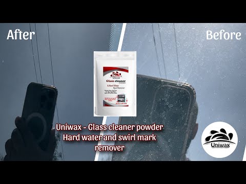 Uniwax Glass hard water stain remover  ￼ car headlight Cleaner