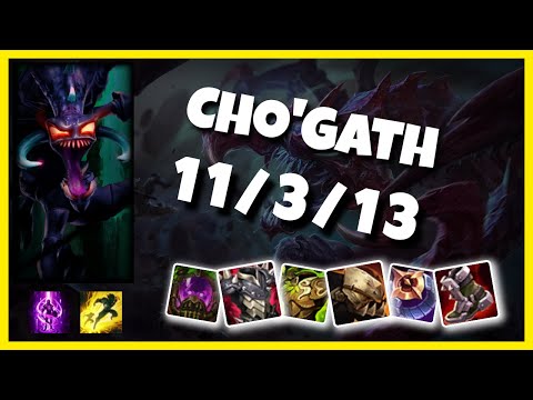 Cho'Gath vs Gragas Top 11.5 Challenger S11 Gameplay (11/3/13) - NA